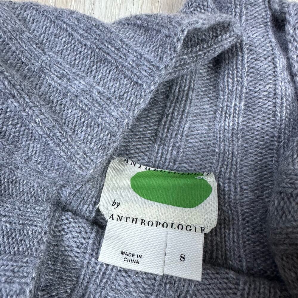 Anthropologie Arseneau Ribbed Casual High Neck Knee Length Sweater Dress Small - Picture 14 of 15